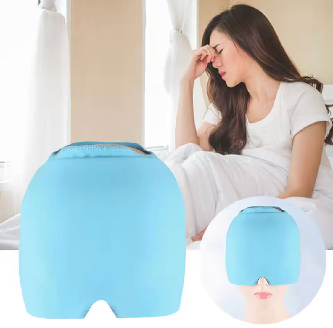 Migraine Relief Ice Gel Cap, Eye Mask For Pressure Relieve Pain, Cold Compress Therapy Cap Migraine Relief Ice Gel Cap, Eye Mask For Pressure Relieve Pain, Cold Compress Therapy Cap